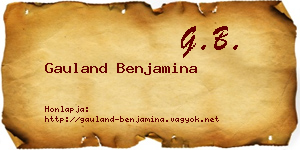 Gauland Benjamina névjegykártya
